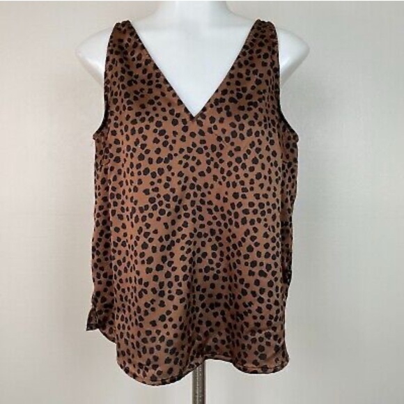 Leopard Print Sleeveless Tank Top, Like New Sz Women’s L . - Picture 1 of 5